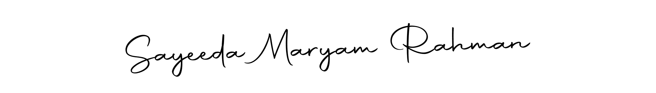 Make a beautiful signature design for name Sayeeda Maryam Rahman. Use this online signature maker to create a handwritten signature for free. Sayeeda Maryam Rahman signature style 10 images and pictures png