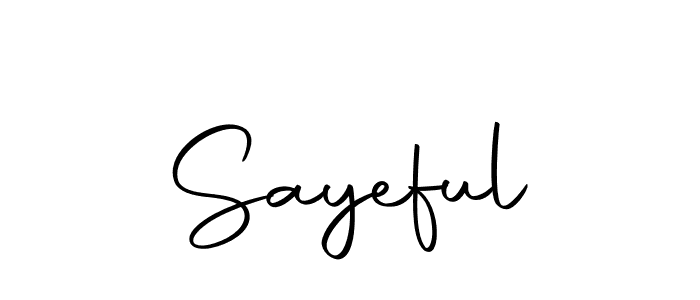 Create a beautiful signature design for name Sayeful. With this signature (Autography-DOLnW) fonts, you can make a handwritten signature for free. Sayeful signature style 10 images and pictures png