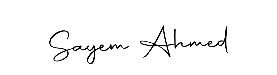 Design your own signature with our free online signature maker. With this signature software, you can create a handwritten (Autography-DOLnW) signature for name Sayem Ahmed. Sayem Ahmed signature style 10 images and pictures png