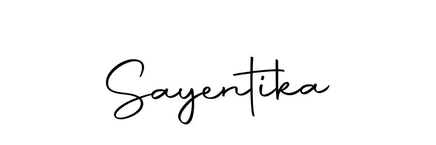 How to make Sayentika name signature. Use Autography-DOLnW style for creating short signs online. This is the latest handwritten sign. Sayentika signature style 10 images and pictures png