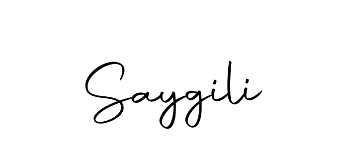 if you are searching for the best signature style for your name Saygili. so please give up your signature search. here we have designed multiple signature styles  using Autography-DOLnW. Saygili signature style 10 images and pictures png