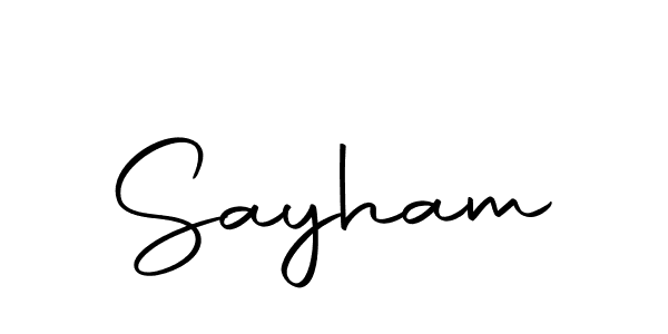 Create a beautiful signature design for name Sayham. With this signature (Autography-DOLnW) fonts, you can make a handwritten signature for free. Sayham signature style 10 images and pictures png