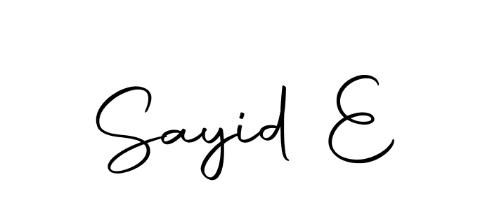 Sayid E stylish signature style. Best Handwritten Sign (Autography-DOLnW) for my name. Handwritten Signature Collection Ideas for my name Sayid E. Sayid E signature style 10 images and pictures png