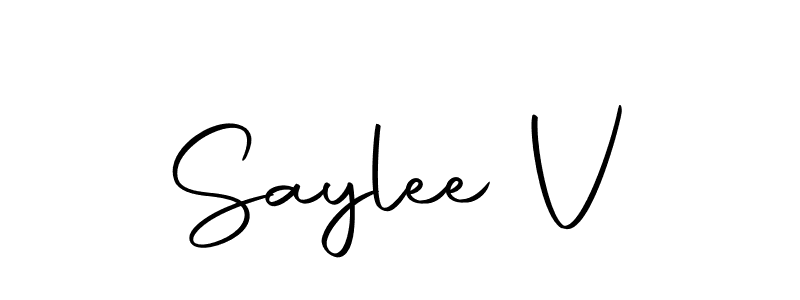 Saylee V stylish signature style. Best Handwritten Sign (Autography-DOLnW) for my name. Handwritten Signature Collection Ideas for my name Saylee V. Saylee V signature style 10 images and pictures png