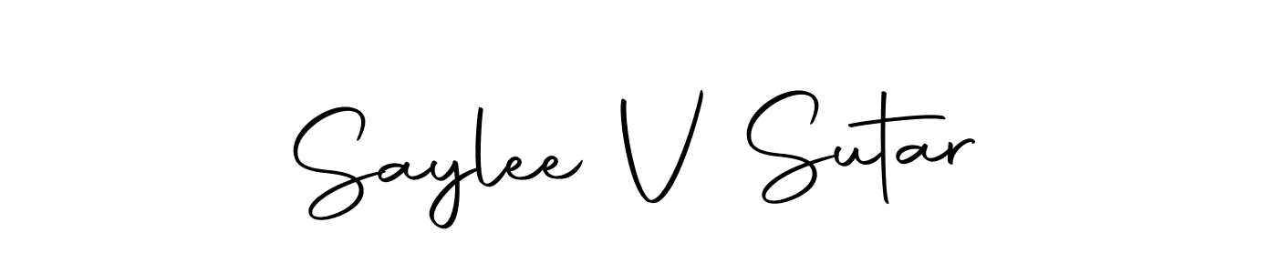 Make a beautiful signature design for name Saylee V Sutar. With this signature (Autography-DOLnW) style, you can create a handwritten signature for free. Saylee V Sutar signature style 10 images and pictures png