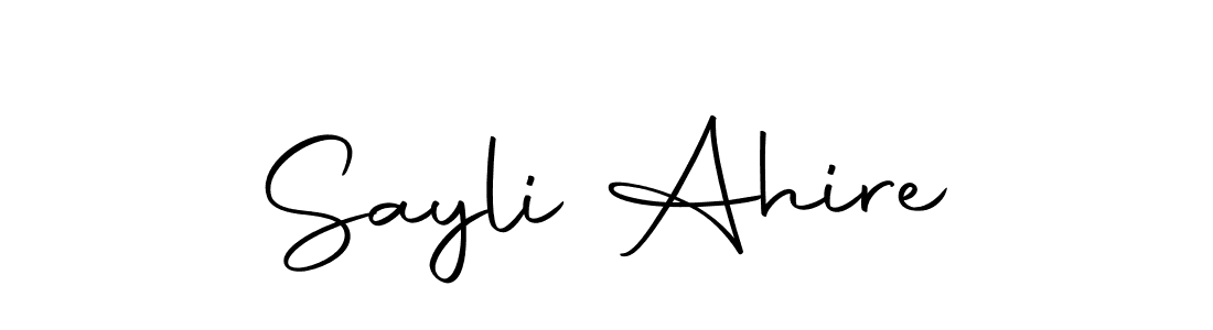 Design your own signature with our free online signature maker. With this signature software, you can create a handwritten (Autography-DOLnW) signature for name Sayli Ahire. Sayli Ahire signature style 10 images and pictures png