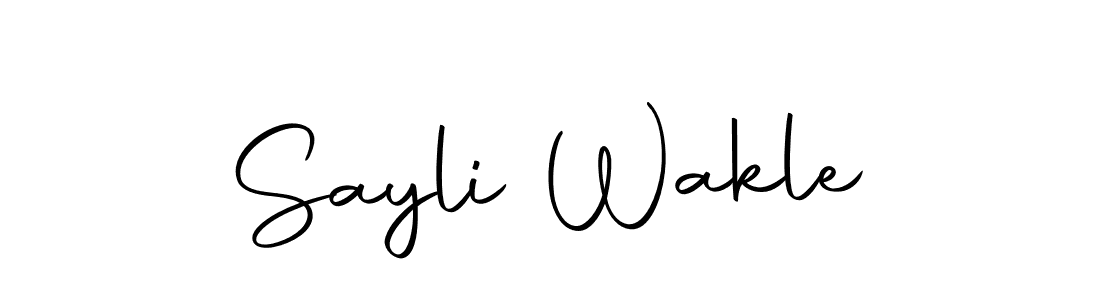 How to make Sayli Wakle name signature. Use Autography-DOLnW style for creating short signs online. This is the latest handwritten sign. Sayli Wakle signature style 10 images and pictures png