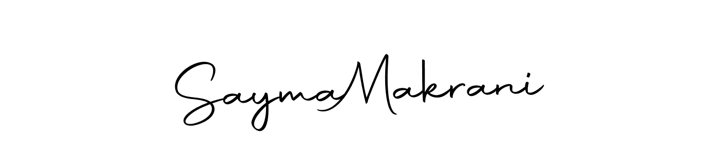 How to make Sayma  Makrani name signature. Use Autography-DOLnW style for creating short signs online. This is the latest handwritten sign. Sayma  Makrani signature style 10 images and pictures png