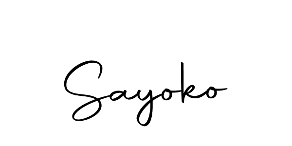 Create a beautiful signature design for name Sayoko. With this signature (Autography-DOLnW) fonts, you can make a handwritten signature for free. Sayoko signature style 10 images and pictures png