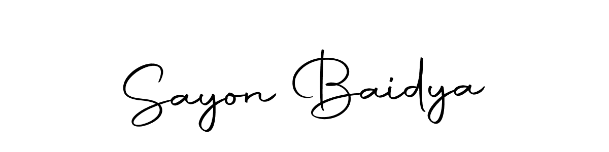 Make a beautiful signature design for name Sayon Baidya. With this signature (Autography-DOLnW) style, you can create a handwritten signature for free. Sayon Baidya signature style 10 images and pictures png