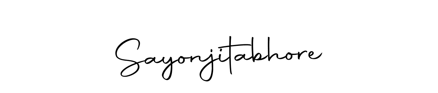 Create a beautiful signature design for name Sayonjitabhore. With this signature (Autography-DOLnW) fonts, you can make a handwritten signature for free. Sayonjitabhore signature style 10 images and pictures png