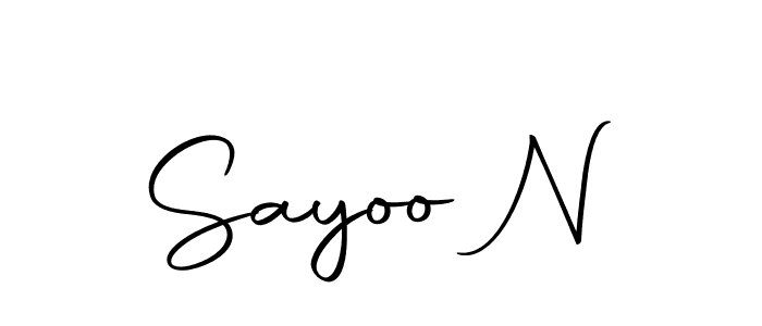 How to make Sayoo N name signature. Use Autography-DOLnW style for creating short signs online. This is the latest handwritten sign. Sayoo N signature style 10 images and pictures png