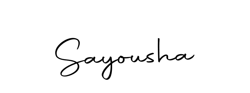 Create a beautiful signature design for name Sayousha. With this signature (Autography-DOLnW) fonts, you can make a handwritten signature for free. Sayousha signature style 10 images and pictures png