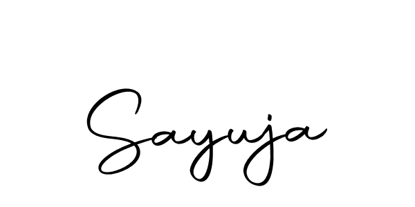 You should practise on your own different ways (Autography-DOLnW) to write your name (Sayuja) in signature. don't let someone else do it for you. Sayuja signature style 10 images and pictures png