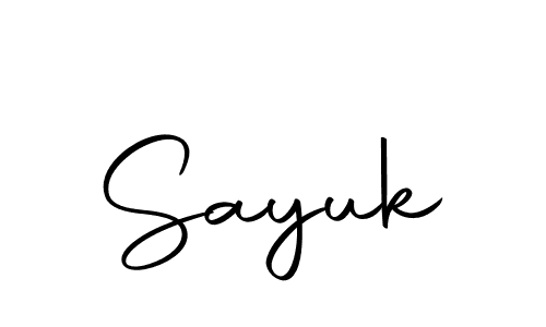 Make a beautiful signature design for name Sayuk. With this signature (Autography-DOLnW) style, you can create a handwritten signature for free. Sayuk signature style 10 images and pictures png