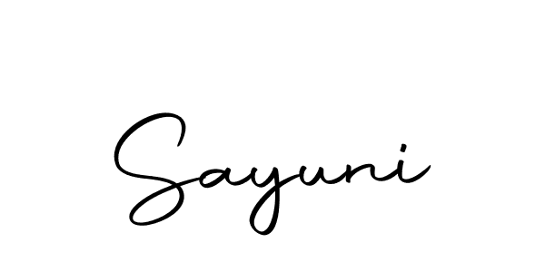 Design your own signature with our free online signature maker. With this signature software, you can create a handwritten (Autography-DOLnW) signature for name Sayuni. Sayuni signature style 10 images and pictures png