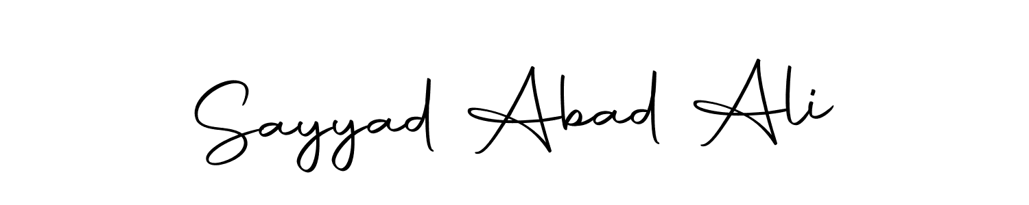 Create a beautiful signature design for name Sayyad Abad Ali. With this signature (Autography-DOLnW) fonts, you can make a handwritten signature for free. Sayyad Abad Ali signature style 10 images and pictures png