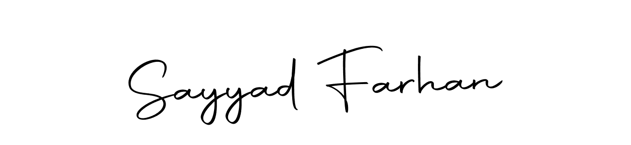 Make a beautiful signature design for name Sayyad Farhan. Use this online signature maker to create a handwritten signature for free. Sayyad Farhan signature style 10 images and pictures png