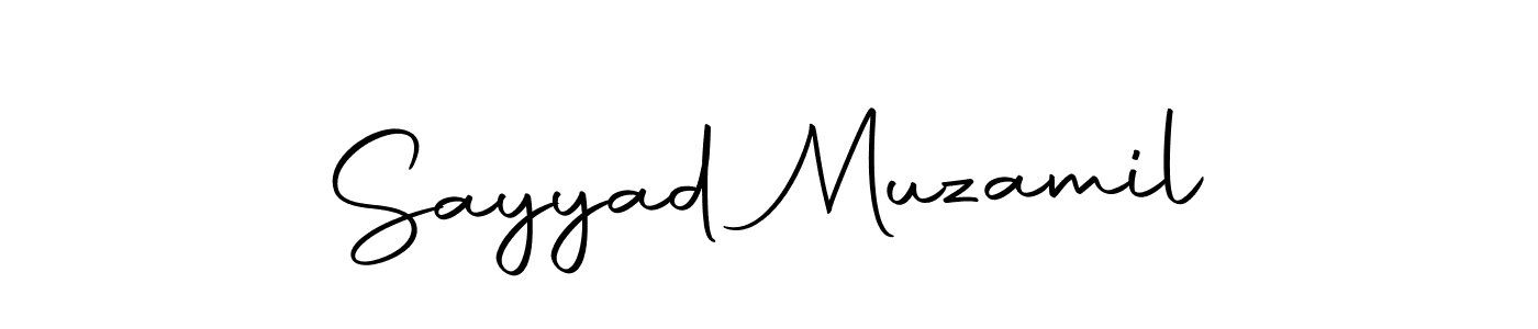 How to make Sayyad Muzamil name signature. Use Autography-DOLnW style for creating short signs online. This is the latest handwritten sign. Sayyad Muzamil signature style 10 images and pictures png