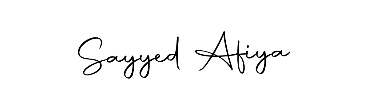 Create a beautiful signature design for name Sayyed Afiya. With this signature (Autography-DOLnW) fonts, you can make a handwritten signature for free. Sayyed Afiya signature style 10 images and pictures png