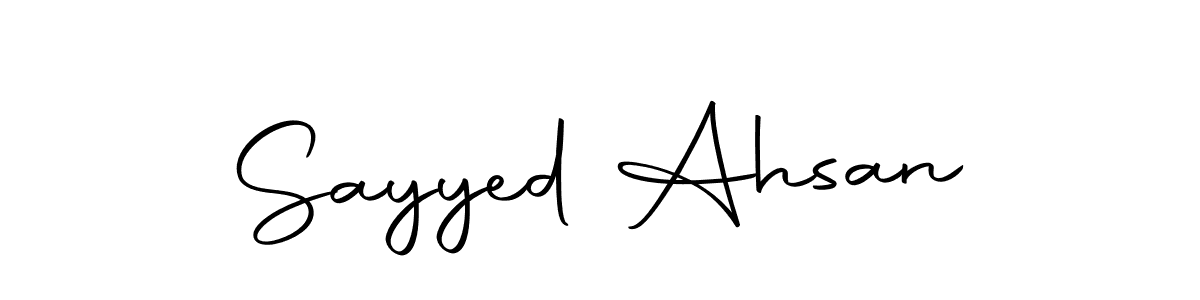 Make a beautiful signature design for name Sayyed Ahsan. With this signature (Autography-DOLnW) style, you can create a handwritten signature for free. Sayyed Ahsan signature style 10 images and pictures png
