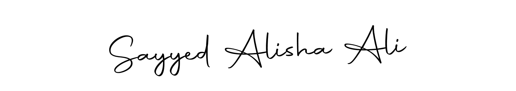Also we have Sayyed Alisha Ali name is the best signature style. Create professional handwritten signature collection using Autography-DOLnW autograph style. Sayyed Alisha Ali signature style 10 images and pictures png