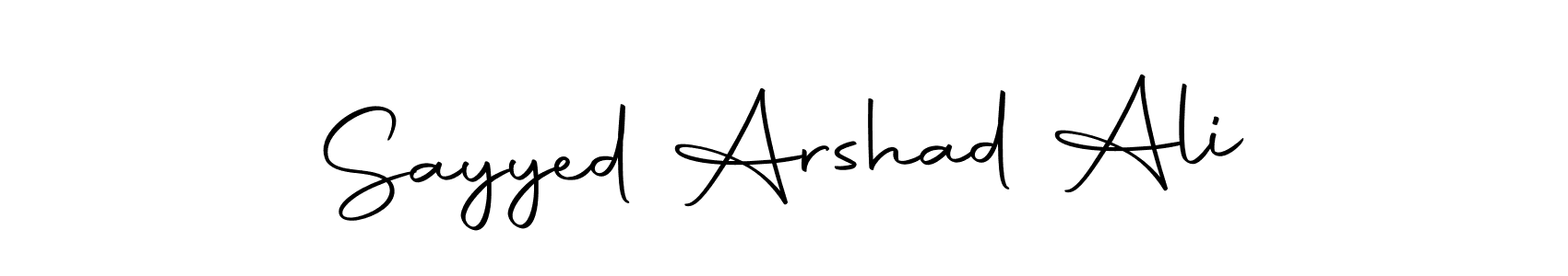 How to make Sayyed Arshad Ali name signature. Use Autography-DOLnW style for creating short signs online. This is the latest handwritten sign. Sayyed Arshad Ali signature style 10 images and pictures png