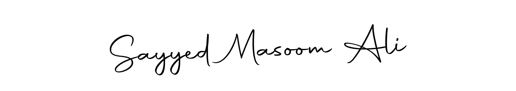Make a beautiful signature design for name Sayyed Masoom Ali. Use this online signature maker to create a handwritten signature for free. Sayyed Masoom Ali signature style 10 images and pictures png