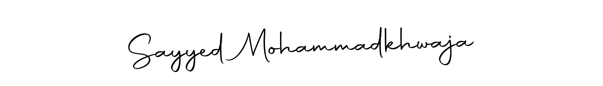 The best way (Autography-DOLnW) to make a short signature is to pick only two or three words in your name. The name Sayyed Mohammadkhwaja include a total of six letters. For converting this name. Sayyed Mohammadkhwaja signature style 10 images and pictures png