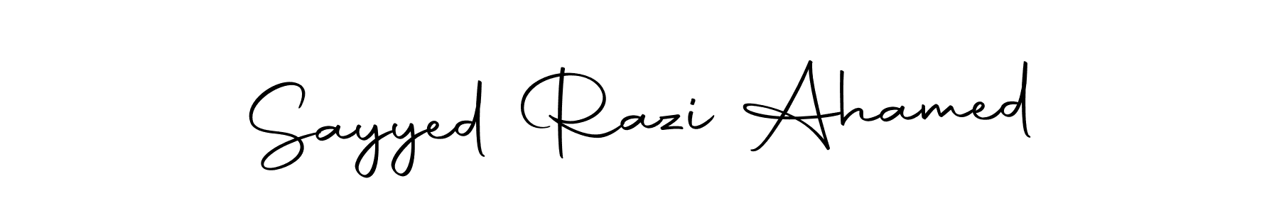 You should practise on your own different ways (Autography-DOLnW) to write your name (Sayyed Razi Ahamed) in signature. don't let someone else do it for you. Sayyed Razi Ahamed signature style 10 images and pictures png