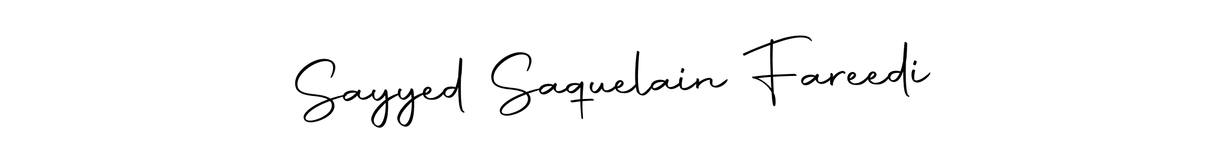 Make a short Sayyed Saquelain Fareedi signature style. Manage your documents anywhere anytime using Autography-DOLnW. Create and add eSignatures, submit forms, share and send files easily. Sayyed Saquelain Fareedi signature style 10 images and pictures png