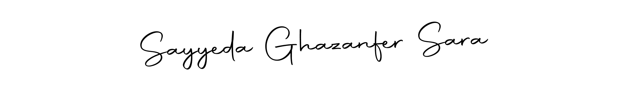 You can use this online signature creator to create a handwritten signature for the name Sayyeda Ghazanfer Sara. This is the best online autograph maker. Sayyeda Ghazanfer Sara signature style 10 images and pictures png