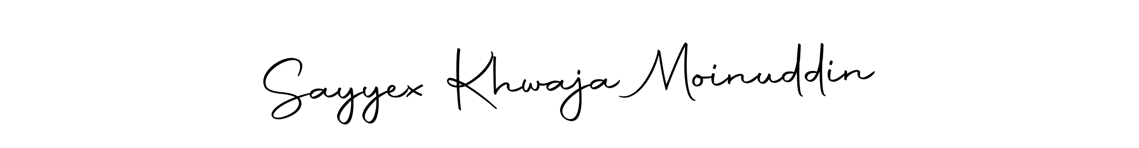 Make a beautiful signature design for name Sayyex Khwaja Moinuddin. Use this online signature maker to create a handwritten signature for free. Sayyex Khwaja Moinuddin signature style 10 images and pictures png