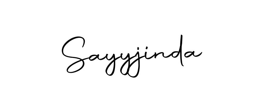 You can use this online signature creator to create a handwritten signature for the name Sayyjinda. This is the best online autograph maker. Sayyjinda signature style 10 images and pictures png