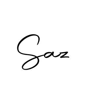 Design your own signature with our free online signature maker. With this signature software, you can create a handwritten (Autography-DOLnW) signature for name Saz. Saz signature style 10 images and pictures png