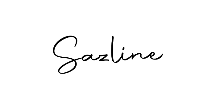 Design your own signature with our free online signature maker. With this signature software, you can create a handwritten (Autography-DOLnW) signature for name Sazline. Sazline signature style 10 images and pictures png