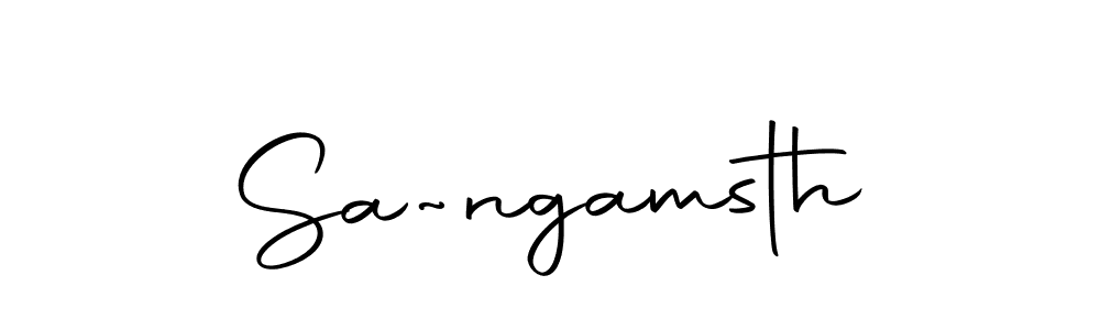 Design your own signature with our free online signature maker. With this signature software, you can create a handwritten (Autography-DOLnW) signature for name Sa~ngamsth. Sa~ngamsth signature style 10 images and pictures png