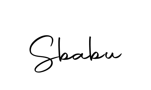 You should practise on your own different ways (Autography-DOLnW) to write your name (Sbabu) in signature. don't let someone else do it for you. Sbabu signature style 10 images and pictures png