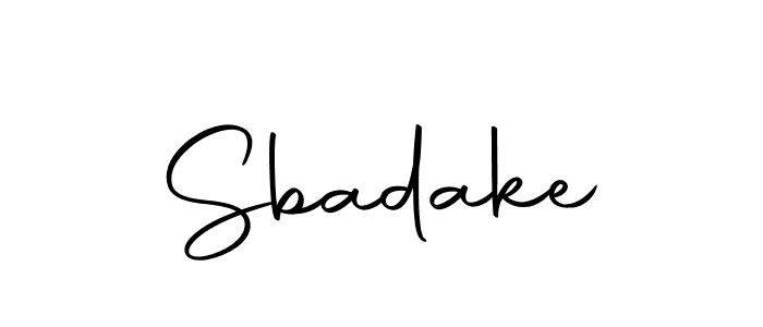 Create a beautiful signature design for name Sbadake. With this signature (Autography-DOLnW) fonts, you can make a handwritten signature for free. Sbadake signature style 10 images and pictures png