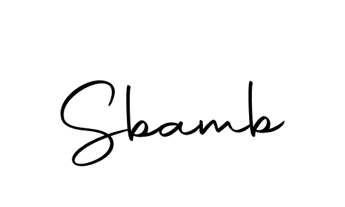 Use a signature maker to create a handwritten signature online. With this signature software, you can design (Autography-DOLnW) your own signature for name Sbamb. Sbamb signature style 10 images and pictures png