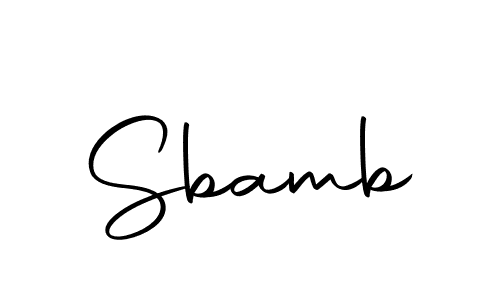 You should practise on your own different ways (Autography-DOLnW) to write your name (Sbamb) in signature. don't let someone else do it for you. Sbamb signature style 10 images and pictures png