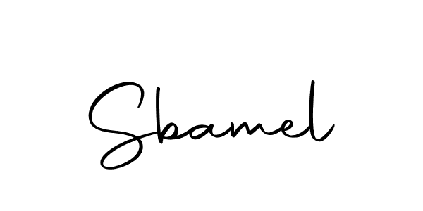 Use a signature maker to create a handwritten signature online. With this signature software, you can design (Autography-DOLnW) your own signature for name Sbamel. Sbamel signature style 10 images and pictures png