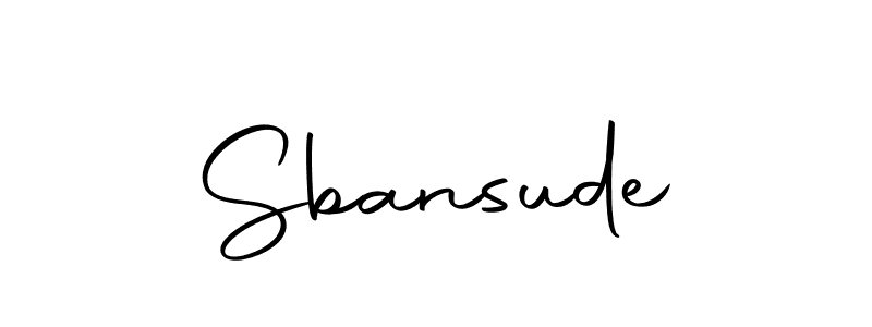 You should practise on your own different ways (Autography-DOLnW) to write your name (Sbansude) in signature. don't let someone else do it for you. Sbansude signature style 10 images and pictures png