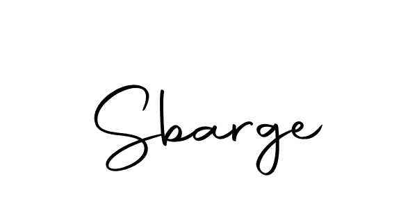 Create a beautiful signature design for name Sbarge. With this signature (Autography-DOLnW) fonts, you can make a handwritten signature for free. Sbarge signature style 10 images and pictures png