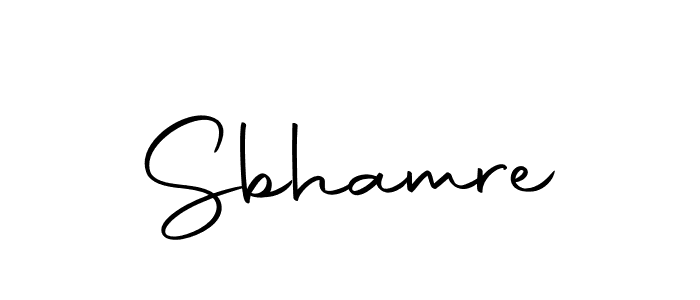 Create a beautiful signature design for name Sbhamre. With this signature (Autography-DOLnW) fonts, you can make a handwritten signature for free. Sbhamre signature style 10 images and pictures png