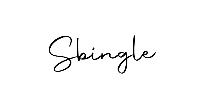 Create a beautiful signature design for name Sbingle. With this signature (Autography-DOLnW) fonts, you can make a handwritten signature for free. Sbingle signature style 10 images and pictures png