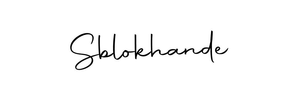 Also we have Sblokhande name is the best signature style. Create professional handwritten signature collection using Autography-DOLnW autograph style. Sblokhande signature style 10 images and pictures png