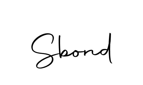 Design your own signature with our free online signature maker. With this signature software, you can create a handwritten (Autography-DOLnW) signature for name Sbond. Sbond signature style 10 images and pictures png