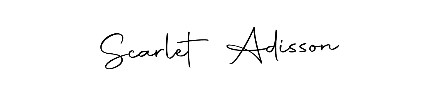 How to make Scarlet Adisson name signature. Use Autography-DOLnW style for creating short signs online. This is the latest handwritten sign. Scarlet Adisson signature style 10 images and pictures png