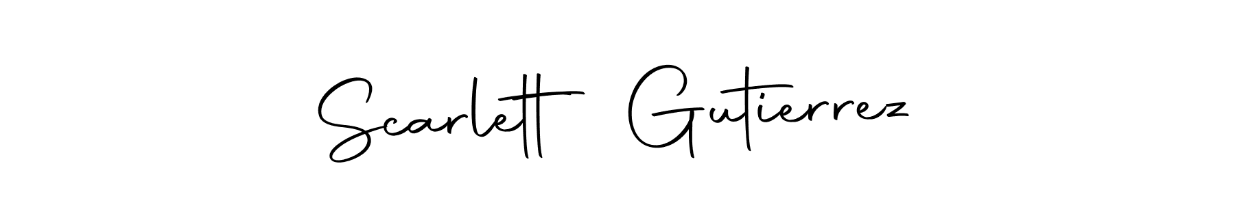 Create a beautiful signature design for name Scarlett Gutierrez. With this signature (Autography-DOLnW) fonts, you can make a handwritten signature for free. Scarlett Gutierrez signature style 10 images and pictures png